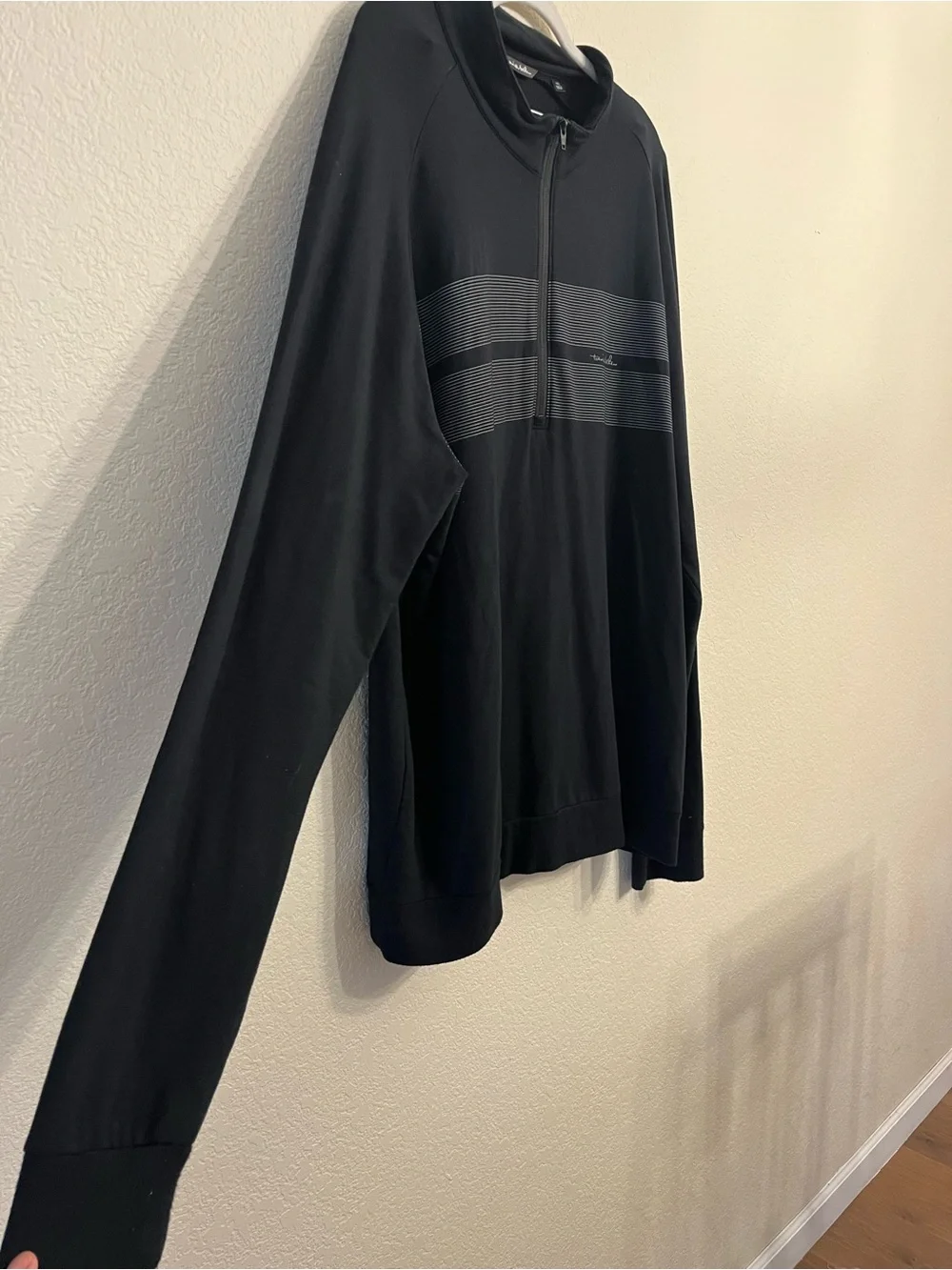 Travis Mathew Black Zip-Front Pullover